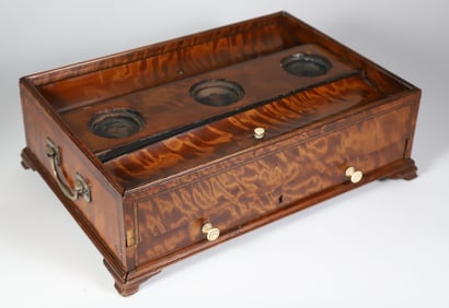 Georgian Figured Mahogany Desk Box, 19th Century