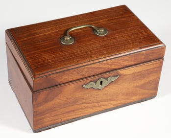 Mahogany Double Compartment Tea Caddy, early 19th Century