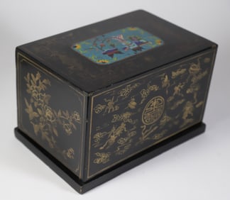 Japanese Lacquer and Cloisonne Box, 19th Century