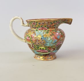 Chinese Rose Mandarin Hog Nose Creamer, 19th Century
