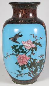 Large Meiji Era Cloisonne Vase, late 19th Century