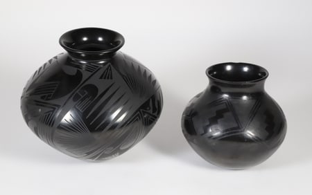 Two Indian Black Pots - Oran G. Quazada and Ramon Villa