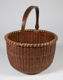 Round Swing Handle Nantucket Basket, circa 1900