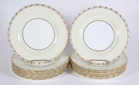 Set of 12 Vintage Royal Crown Derby Dessert Plates, Retailed by Tiffany & Co.