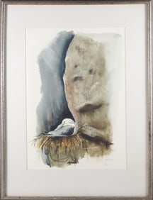 Peterson Watercolor on Paper "Seagull", circa 1977