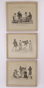 Group of Three French Prints, 19th Century