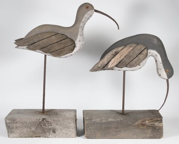 Two Vintage Curlew Sculptures