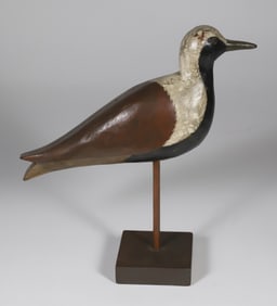 Vintage Shorebird Decoy with Glass Eyes
