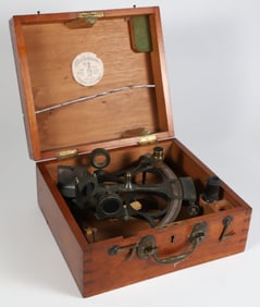 Cased Sextant Manufactured by Charles Hutchinson, Boston, 19th Century