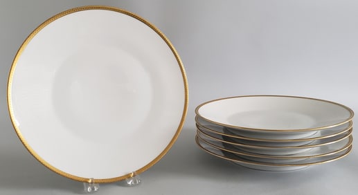 Set of Six Hutschenreuther Hohenberg Porcelain Dinner Plates