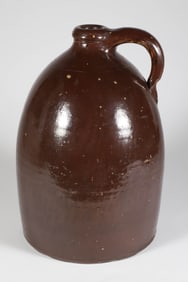 Antique Brown Ceramic Jug