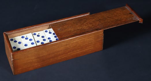 Boxed Set of Bone Dominoes