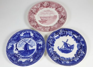 Three Vintage Nantucket Souvenir Plates