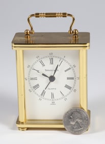 Tiffany & Co. Brass Carriage Clock