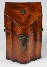 George III Inlaid Mahogany Converted Knife Box, late 18th Century