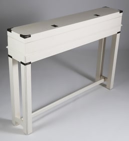 Contemporary Chart Box on Stand with Metal Hardware