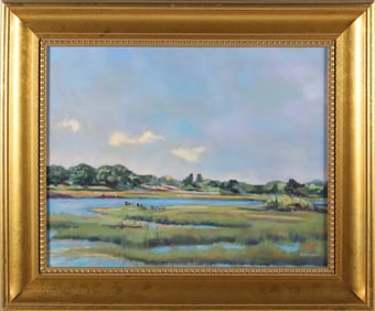 Doug Sosebee Oil on Canvas "Polpis Harbor, Nantucket"