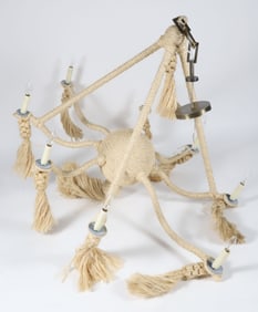 Contemporary Rope 8-Light Chandelier