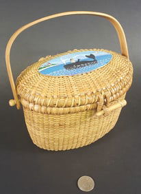 Vintage Nantucket Friendship Basket Purse