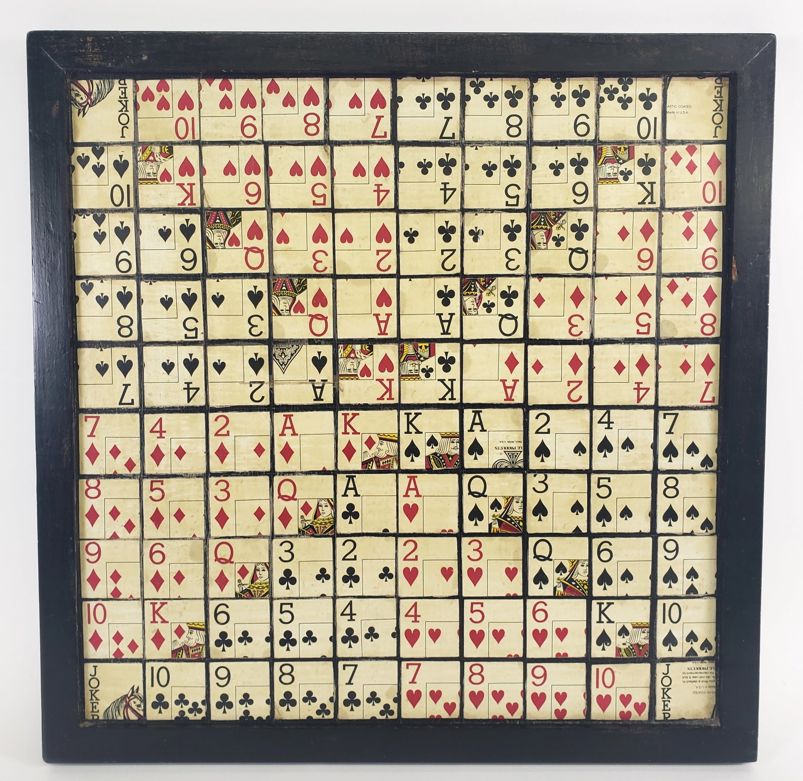 Vintage Folk Art Hand Crafted Playing Card Game Board, 20th century (1 of 3)