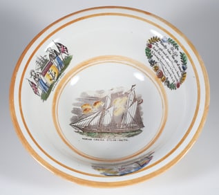 Sunderland Mariner's Arms Lustre Bowl, 19th Century