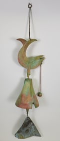 Paolo Soleri Cosanti Green Patina Bronze Whale Windbell Chime