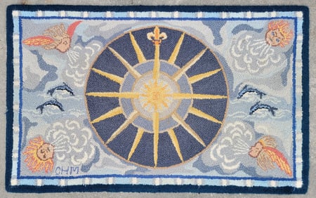 Claire Murray Compass Rose Hooked Rug