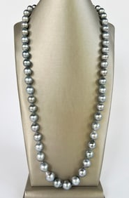 Fine 12mm - 15mm Tahitian Baroque South Sea Pearl Opera Length Necklace