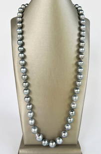 Fine 12mm - 15mm Tahitian Baroque South Sea Pearl Opera Length Necklace: Fine 12mm - 15mm Tahitian Baroque South Sea Pearl Opera Length Necklace, 14k white gold clasp