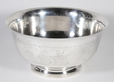 Ensko New York Sterling Silver Engraved Presentation Revere Bowl
