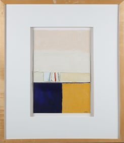 Eugene Healy Mixed Media Textile and Paint