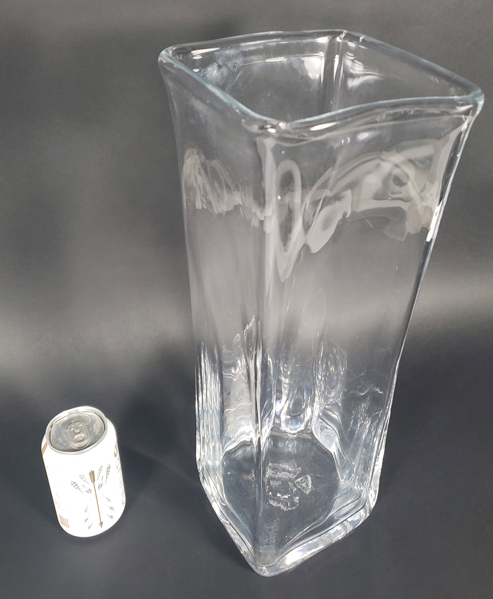 Simon Pearce Clear Crystal Cube Form Vase (1 of 3)