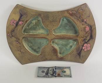 Vintage Nell Van Vorst Nantucket Ceramic Floral Decorated Serving Platter