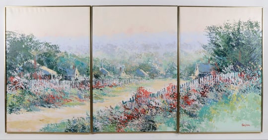 Kerry Hallam Nantucket Triptych "My Favorite Place"