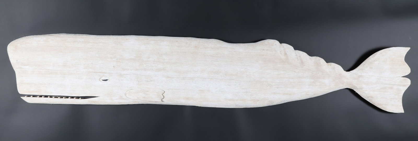 Mike Bacle Carved and Painted Moby Dick Sperm Whale Plaque: Mike Bacle Carved and Painted Moby Dick Sperm Whale Plaque, signed on reverse Mike Bacle 14 in. x 80 in.
