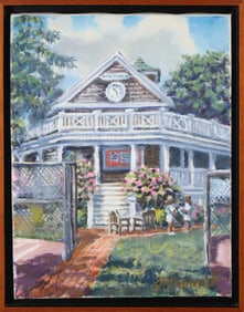 Paul Arsenault Oil on Canvas "Sconset Casino Clock"