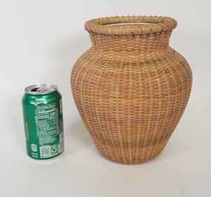 Vintage Nantucket Basket Weave Vase, 20th century