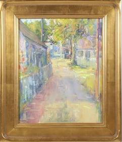 David Lazarus Oil on Canvas "Nantucket Lane"