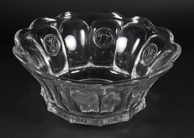 1886 Fostoria American Pressed Crystal Glass Punch Bowl