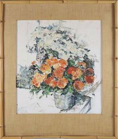 Isabelle Tuttle Oil on Artist Board "Floral Still Life"