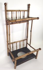 Antique English Bamboo Umbrella or Cane Holder Rack