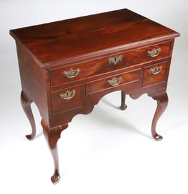 American Mahogany Lowboy on Spade Feet, 18th Century