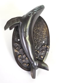 Contemporary Bronze Humpback Whale Door Knocker