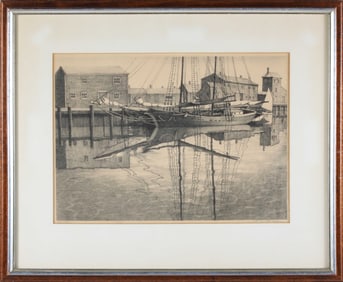Ruth Haviland Sutton Etching "Reflections"