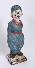 Antique Cast Iron Figural Dutch Boy Doorstop, circa 1920s