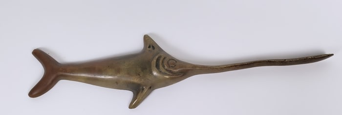 Vintage Brass Figural Swordfish Letter Opener