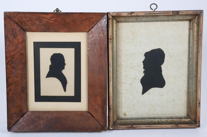 Two Silhouette Profiles, 19th Century