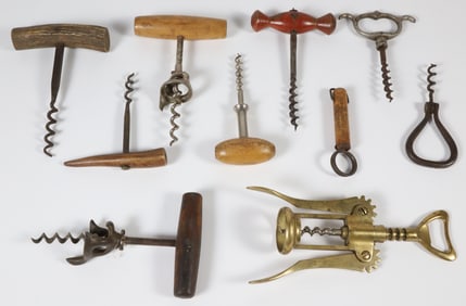 Collection of Ten Vintage Cork Screws