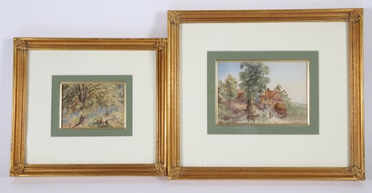 Pair of 19th Century English Landscape Watercolors