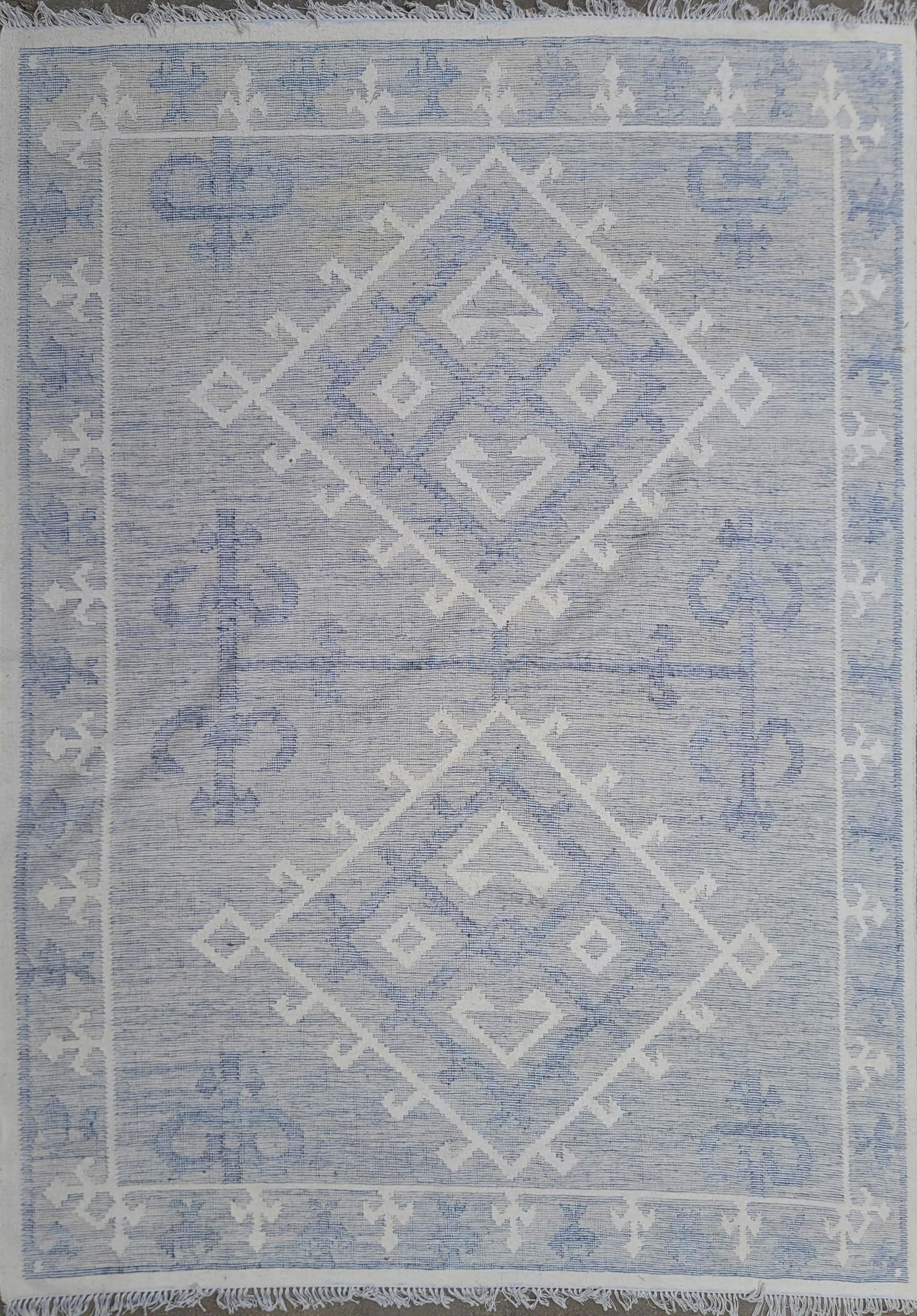 Serena & Lily Flat Woven Blue and White Carpet (1 of 5)
